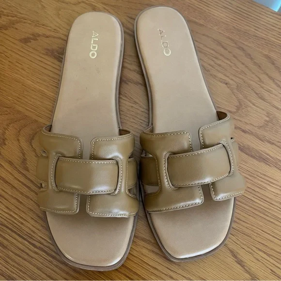 Aldo Elenaa Slide Sandal Brown Size 11 - Picture 8 of 13